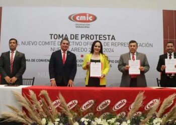 Alcaldesa de NLD toma protesta a Comité Directivo de CMIC
